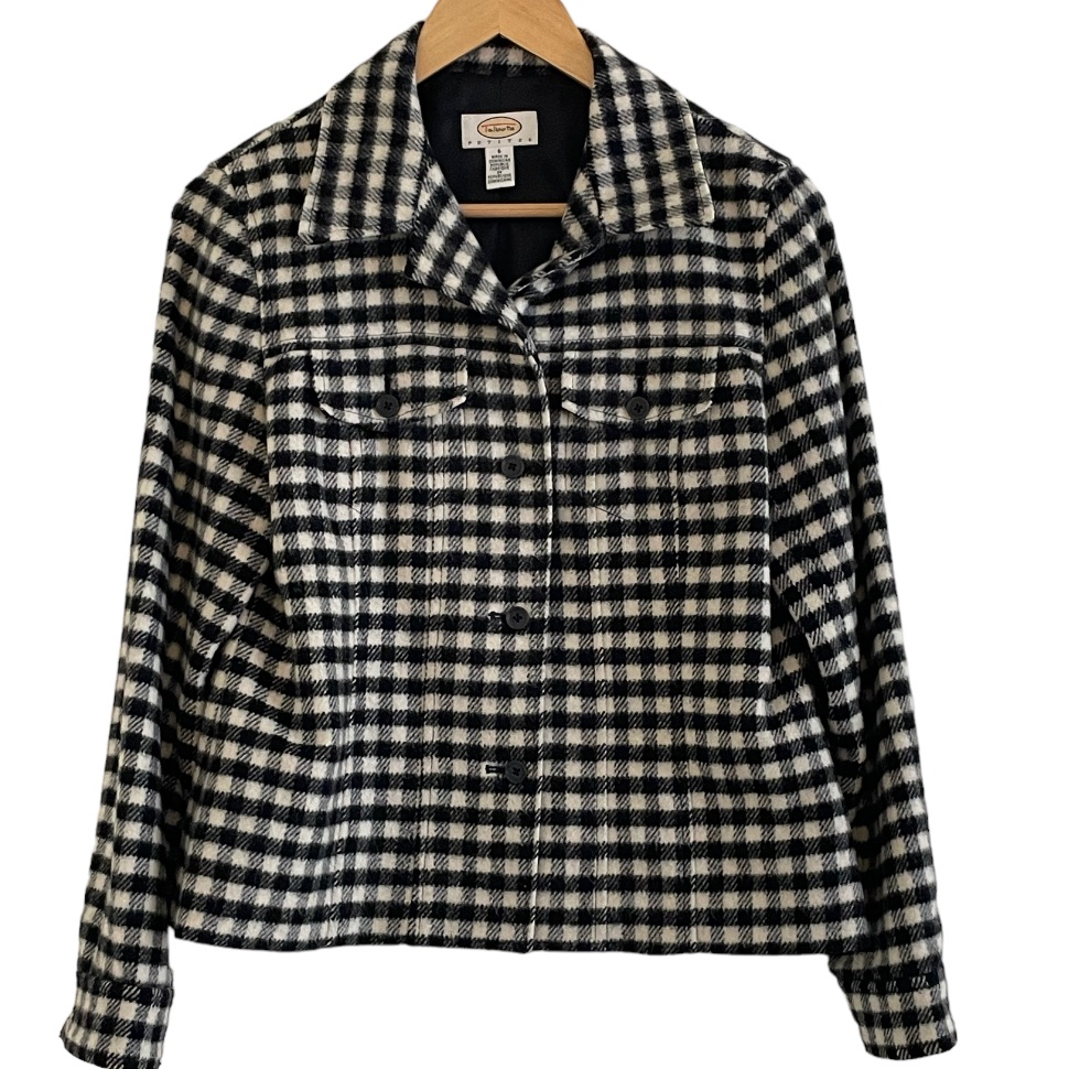 Talbots Wool Blend Buffalo Plaid Jacket - Women’s Size 6 Petite - Preowned